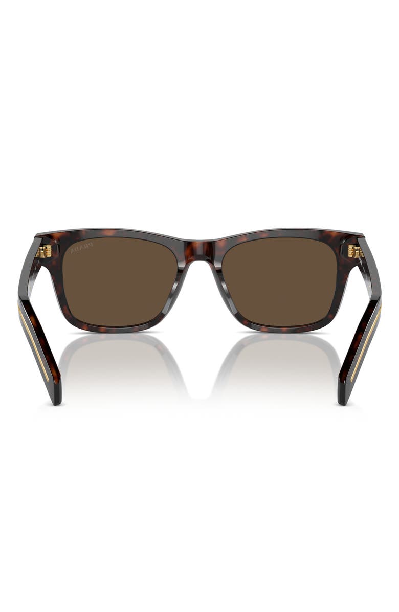 Prada 51mm Rectangular Sunglasses, Alternate, color, Dark Brown
