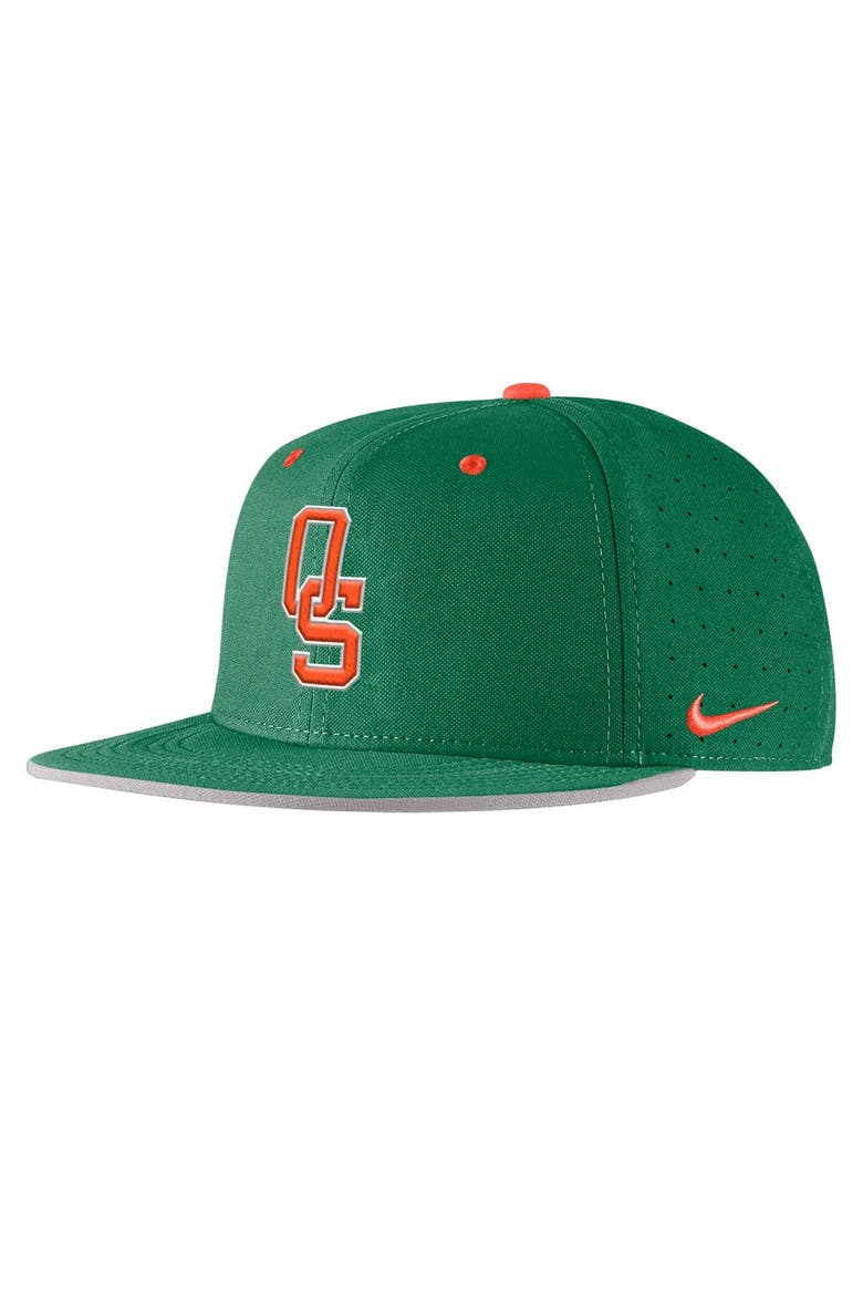Men's Nike Green Oklahoma State Cowboys 2025 On-Field True Performance Baseball Fitted Hat, Alternate, color, Green