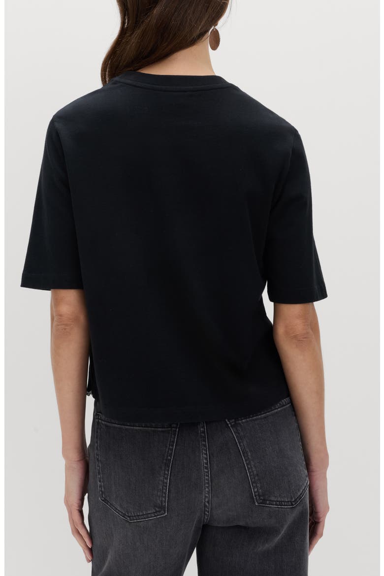 Pretty Cutwork Jersey T-Shirt, Alternate, color, BLACK