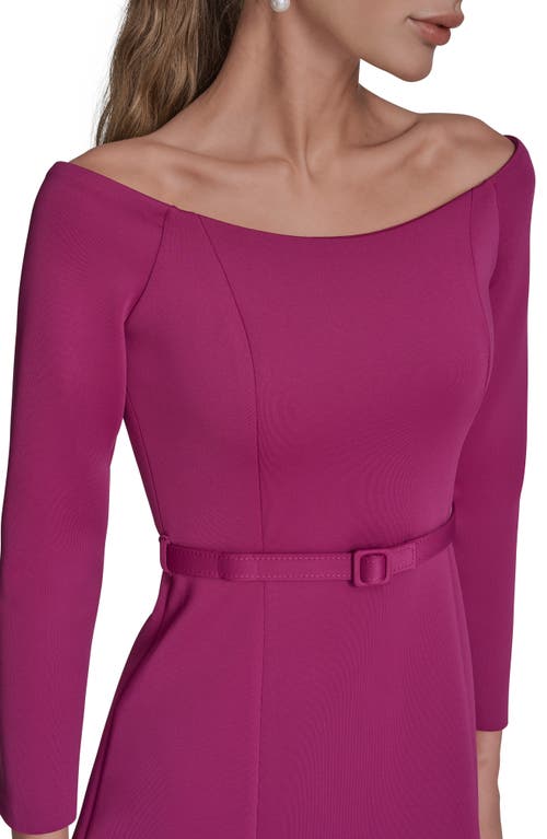 Bcbg Off The Shoulder Long Sleeve Minidress In Purple