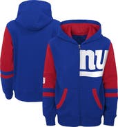 Outerstuff Youth Royal New York Giants Colorblock Full-Zip Hoodie