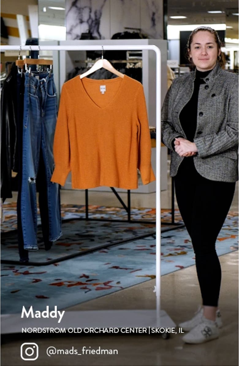 Shaker Stitch Cotton Blend Crewneck Sweater, sales video thumbnail