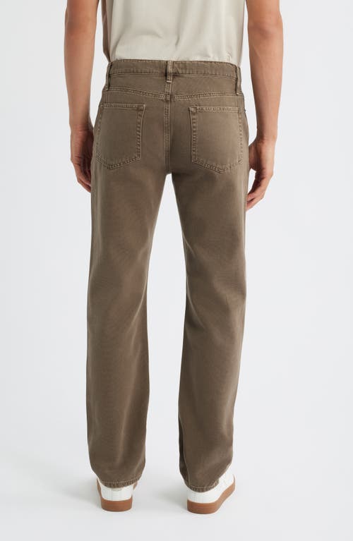 Frame The Straight Cotton-canvas Jeans In Brown