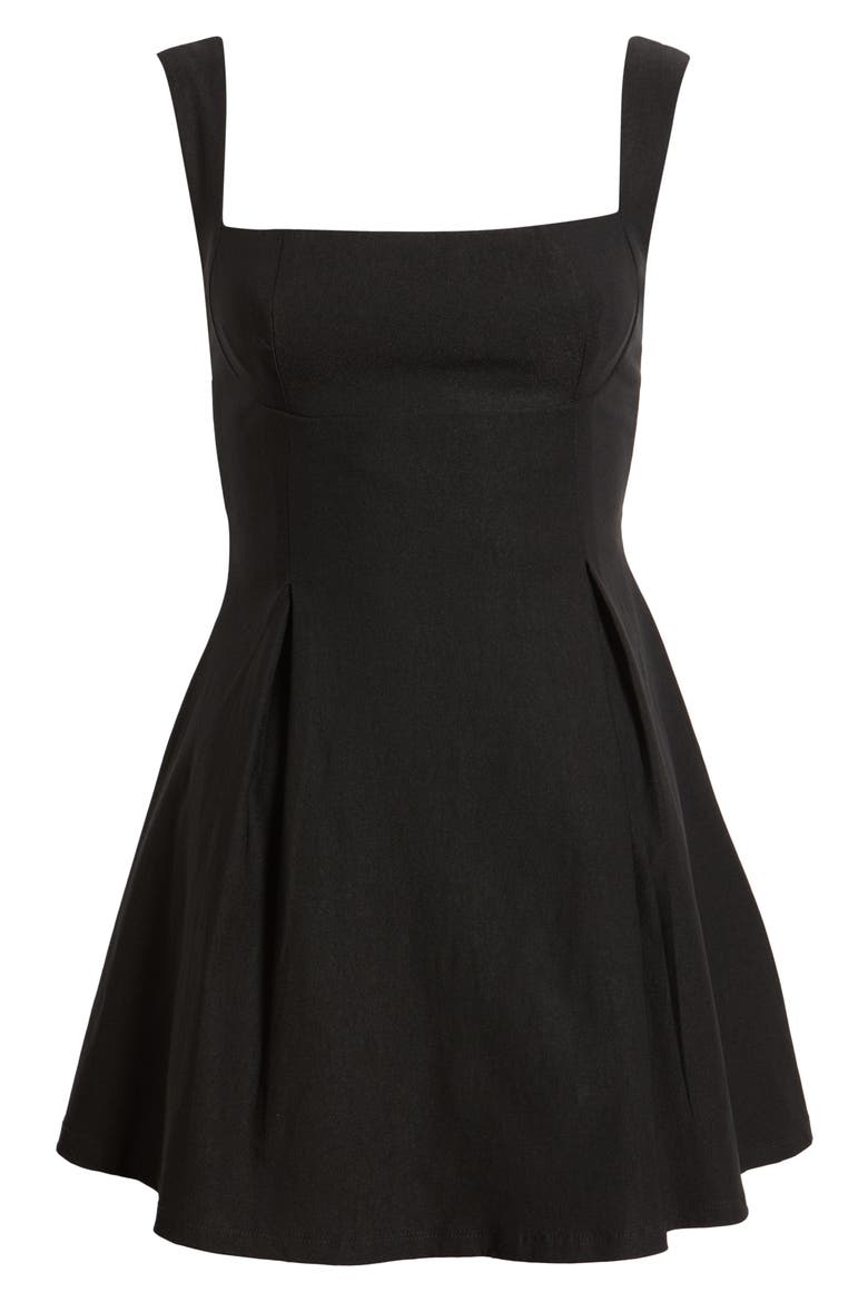 Xanthus Fit & Flare Minidress, Alternate, color, BLACK