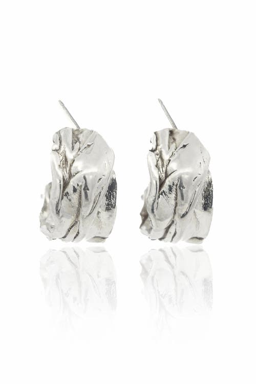 Dea Dia Eureka Chunky Hoop Earrings In Silver