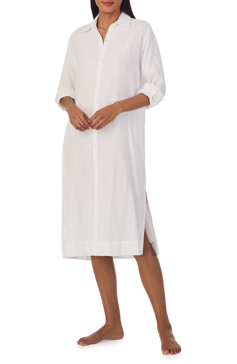 Lauren Ralph Lauren Knit Nightshirt, Alternate, color, 