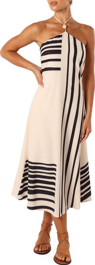 halter top dresses for juniors Junior's Halter Short Tie Back Party Dress main image 0