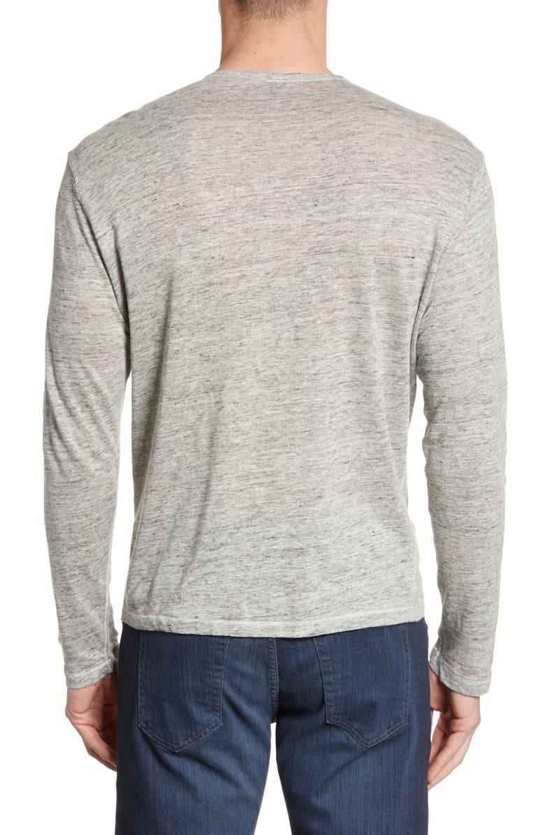 Robert Barakett Grand Bend Long Sleeve Linen Henley, Alternate, color,