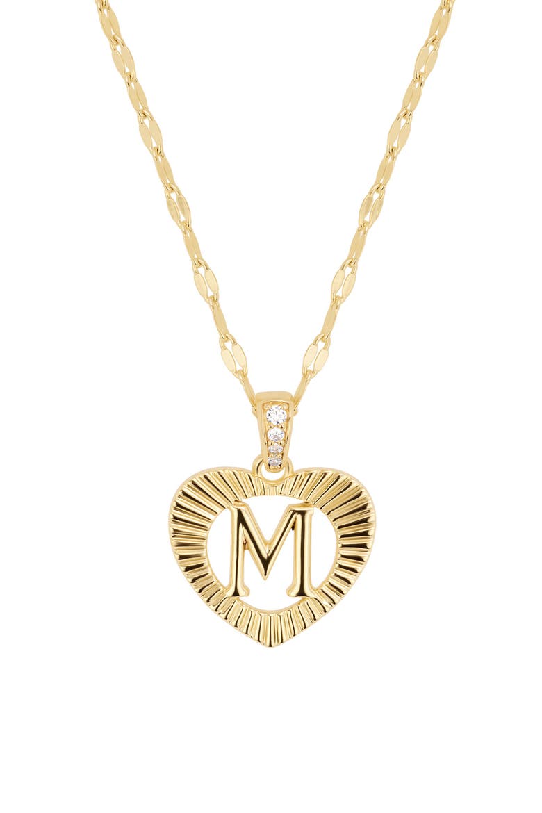Modern Muse Love Initial Necklace, Alternate, color, GOLD M