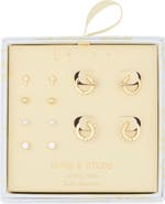 Leith Assorted 6-Pack Cubic Zirconia Earrings