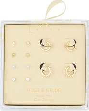 Leith Assorted 6-Pack Cubic Zirconia Earrings