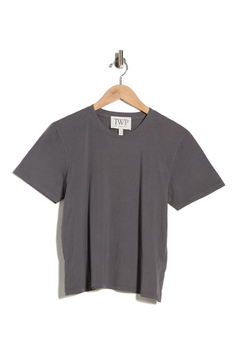 Crewneck Short Sleeve T-Shirt, Alternate, color, CHARCOAL
