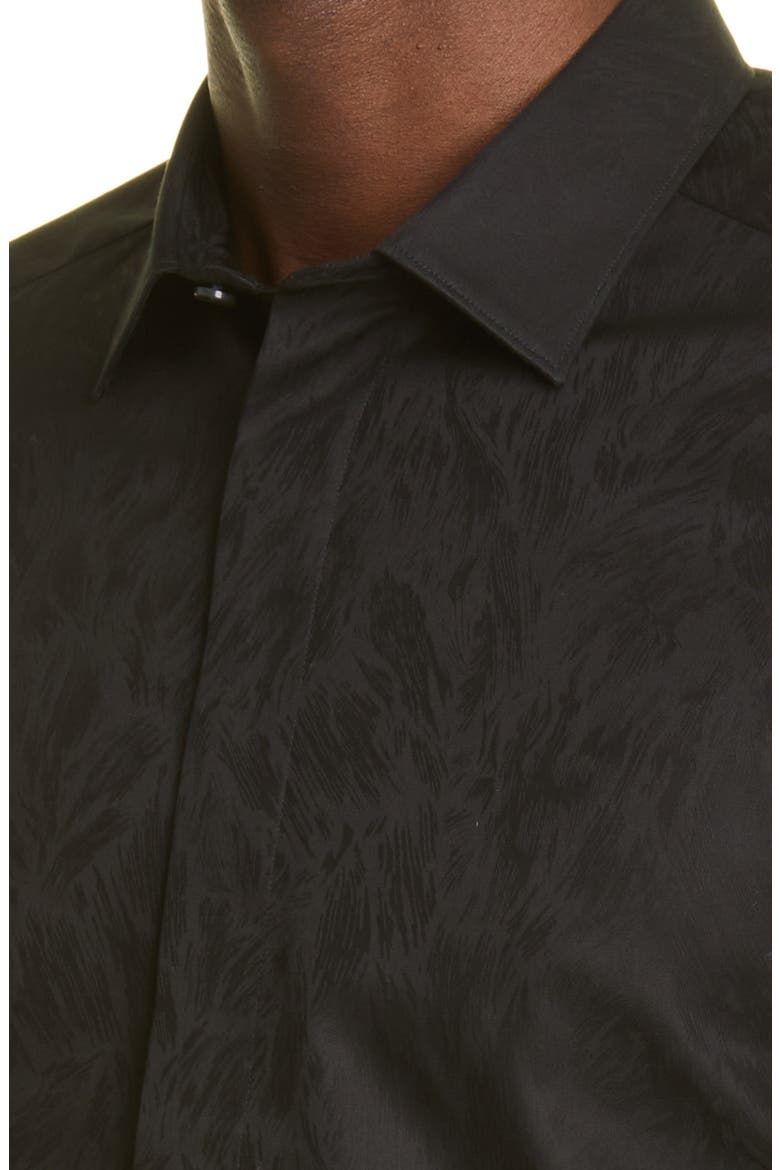 Slim Fit City Button-Up Shirt, Alternate, color, BLACK