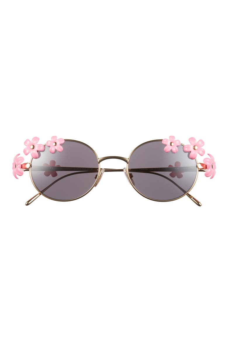 Signature Oval Sunglasses, Main, color, SHINY ENDURA GOLD / SMOKE