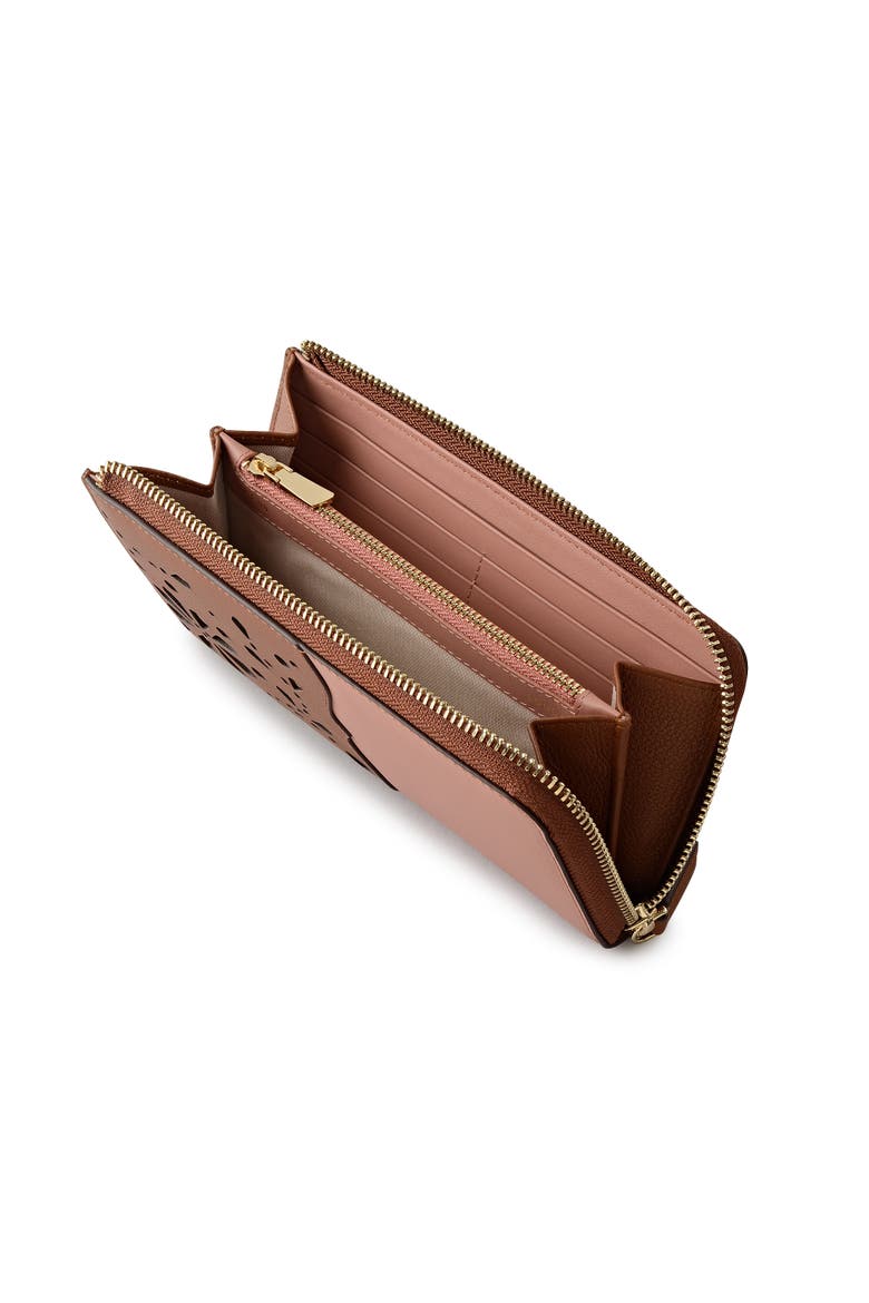 Chilworth Street - Cut Out Large Zip Around Wallet, Alternate, color, Carnation