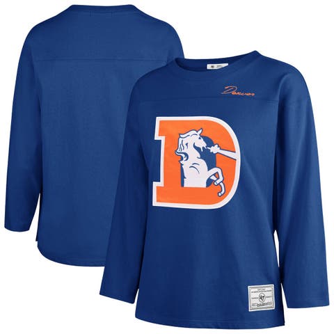 Women's '47 Royal Denver Broncos Game Nod Timeless Long Sleeve T-Shirt