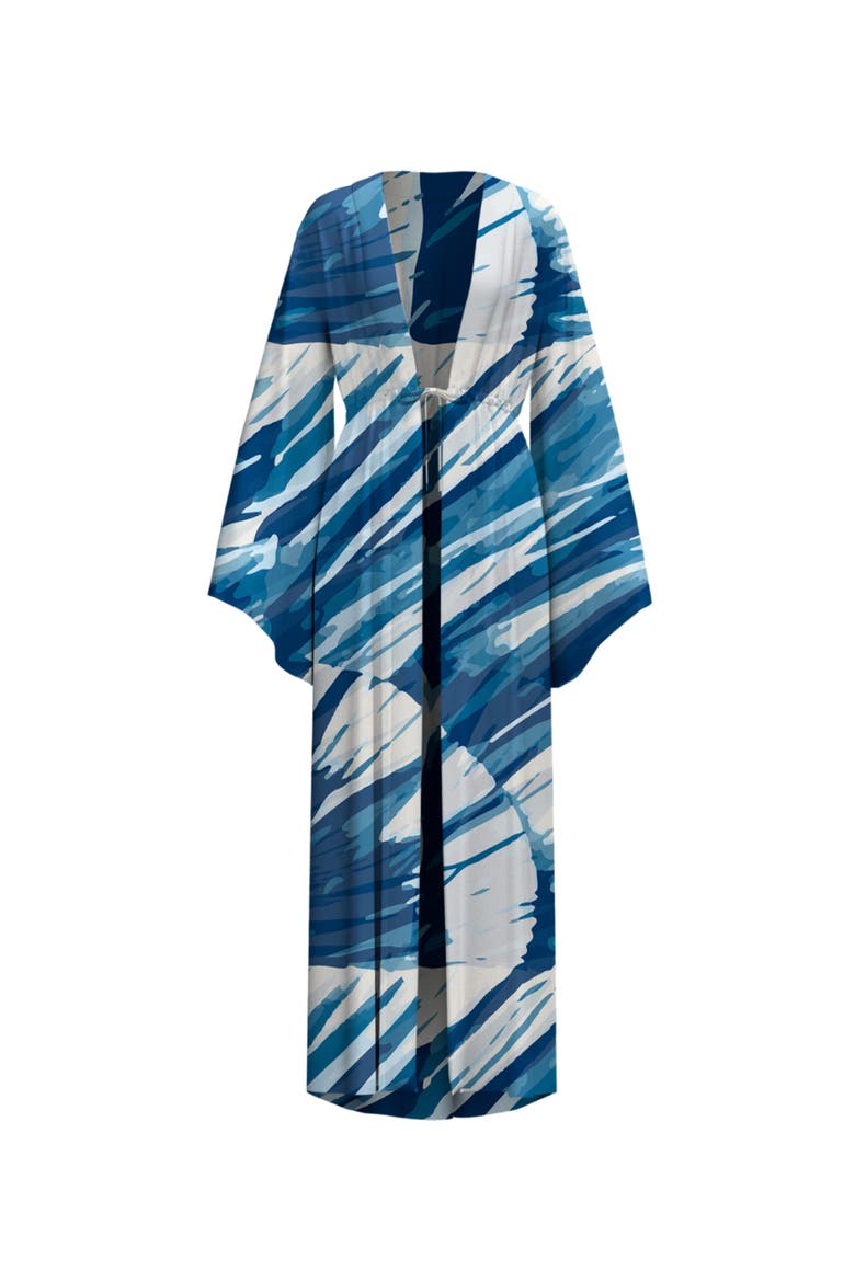 Chiffon Duster Loa, Alternate, color, Loa Blu