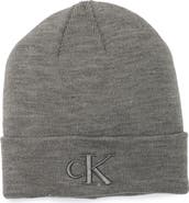 Calvin Klein 3D Embroidered cK Monogram Cuff Beanie