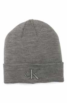 Calvin Klein 3D Embroidered cK Monogram Cuff Beanie