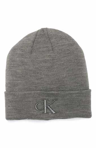 Calvin Klein 3D Embroidered cK Monogram Cuff Beanie
