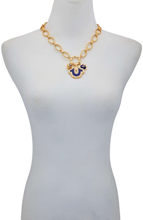 True Religion Pendant Necklace In Gold