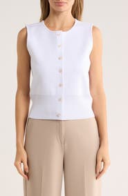 BY DESIGN Julianna Button Front Sweater Vest