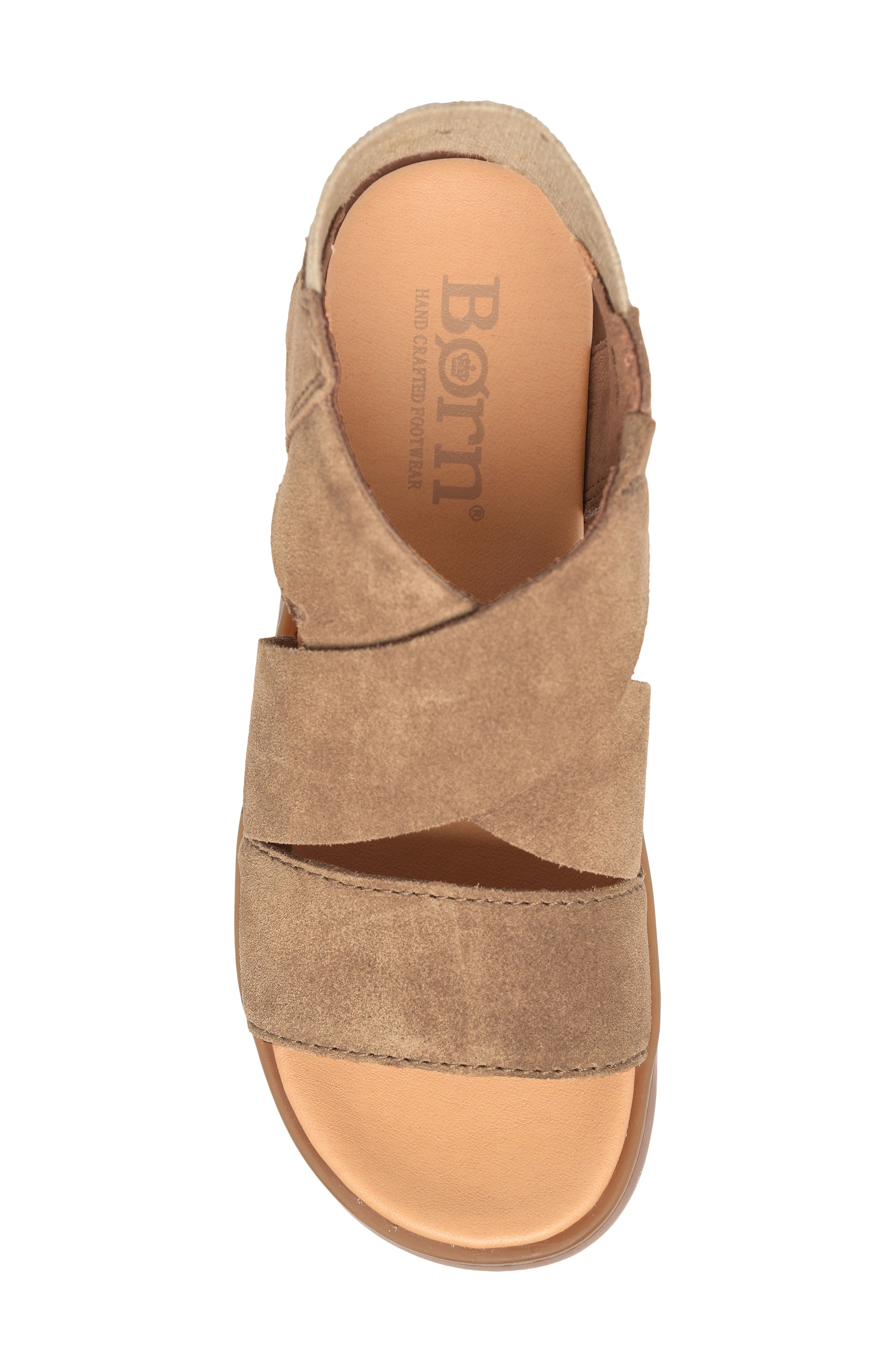 Børn Kirby Wedge Sandal, Alternate, color, Taupe Distressed