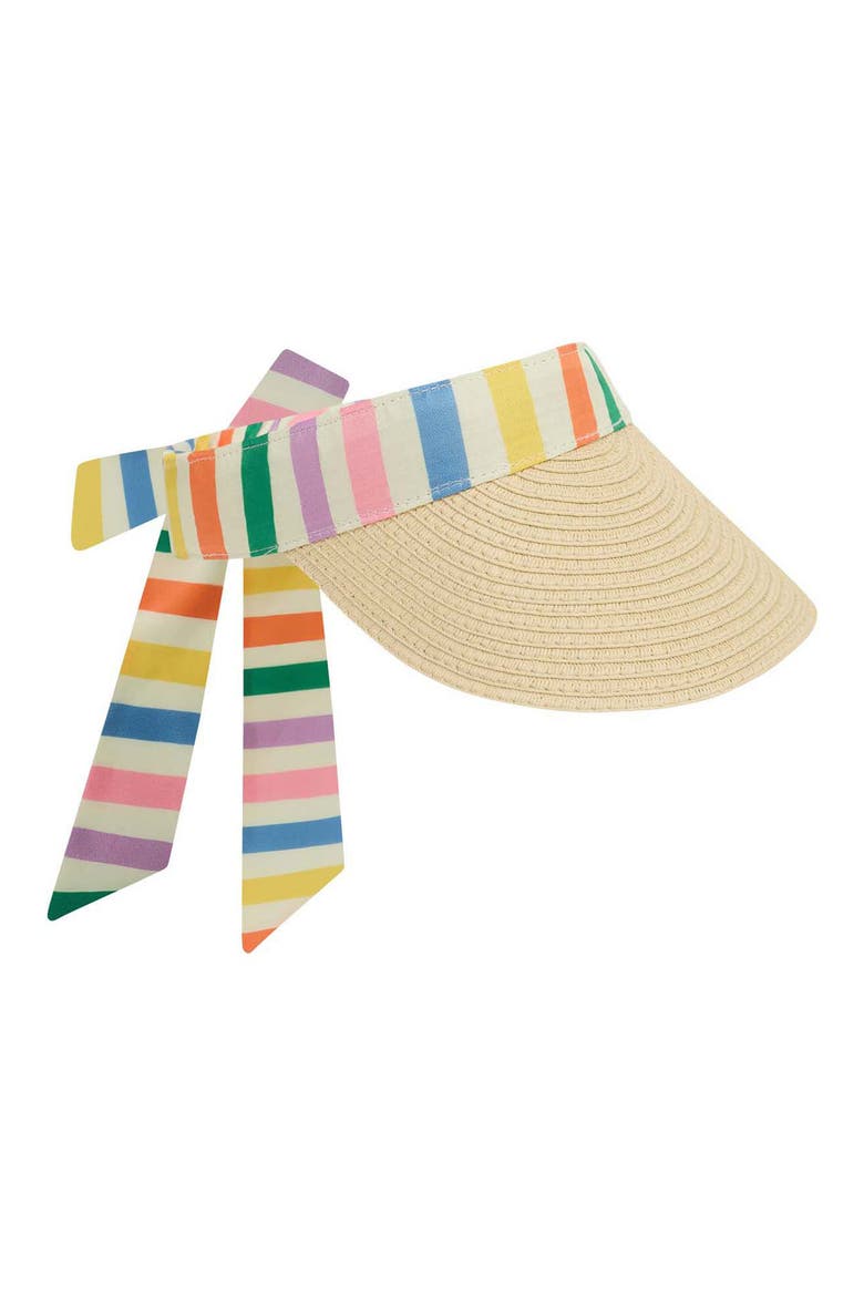 Kids' Striped Visor, Main, color, MEDIUM BEIGE