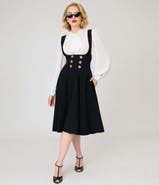 Unique Vintage Corset Pinafore Skirt