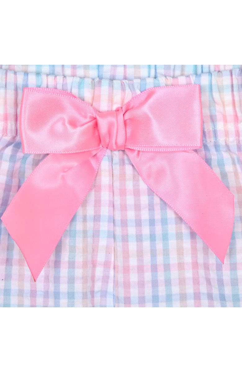 SLEEP ON IT Kids' Two-Piece Short Pajamas & Scrunchie Set, Alternate, color, Pink Multi