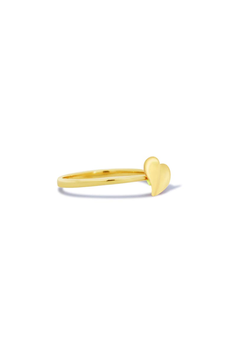 The Lovery Fine Jewelry Asymmetrical Gold Heart Ring, Alternate, color, Yellow Gold