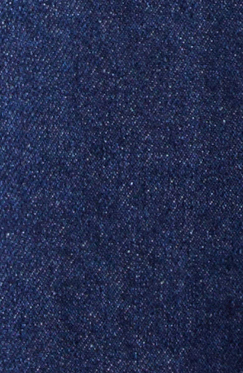 Simone Rocha Crystal Embellished Puff Sleeve Denim Trucker Jacket, Alternate, color, 