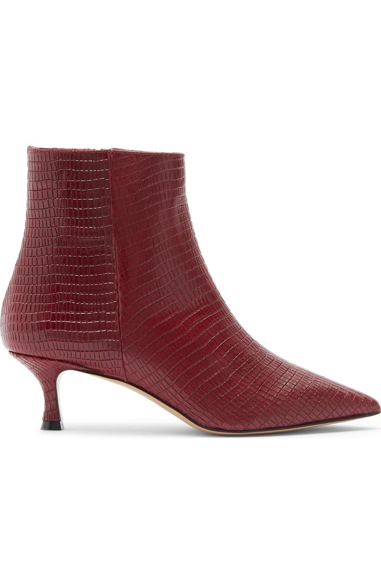 Bruno Magli Nerina Pointed Toe Bootie, Alternate, color, Bordeaux Snake