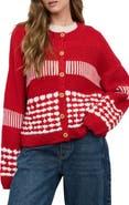 Blu Pepper Striped Knit Cardigan