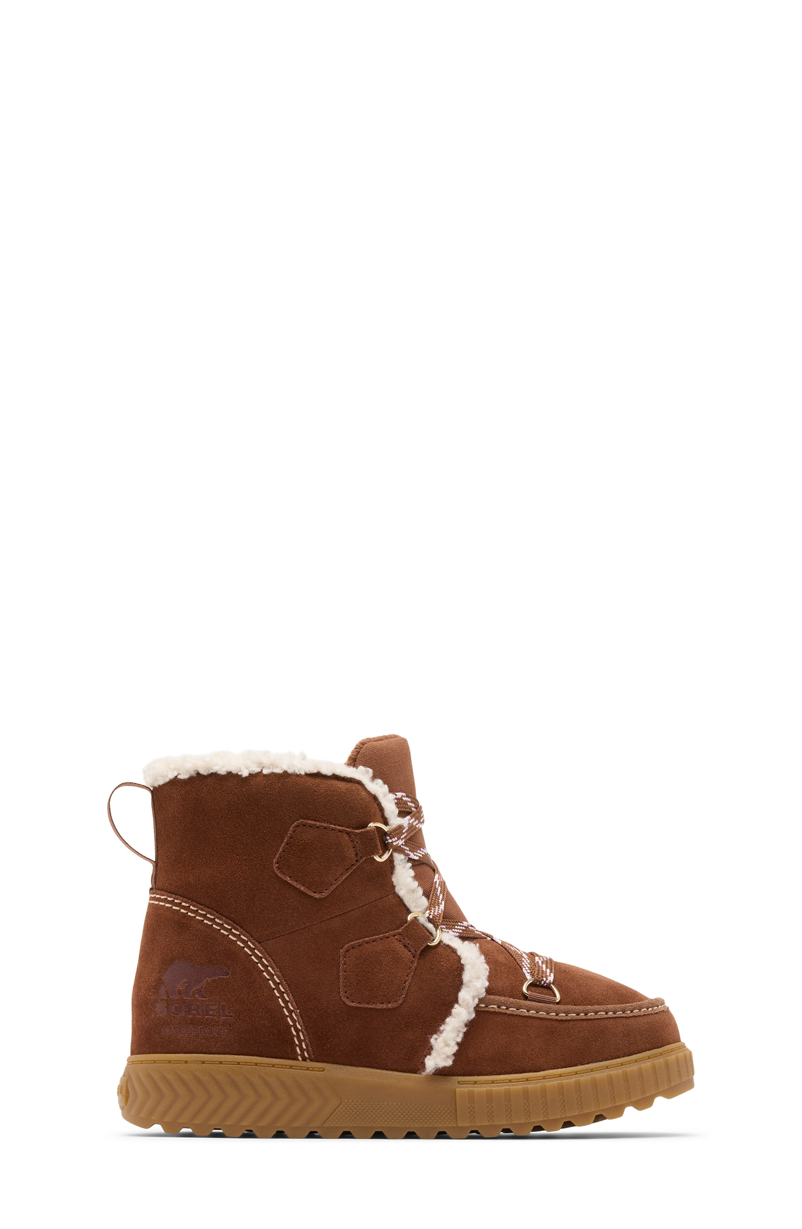 Kids' Ona Ave Alpine Waterproof Bootie, Alternate, color, DARK AUBURN/ GUM 2