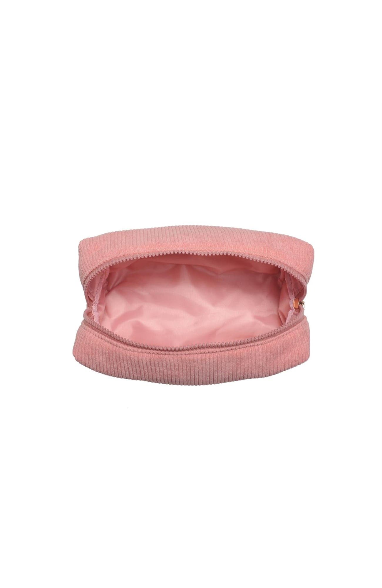 Cordially Yours - Corduroy Cosmetic & Travel Organizer Pouch, Alternate, color, Blush