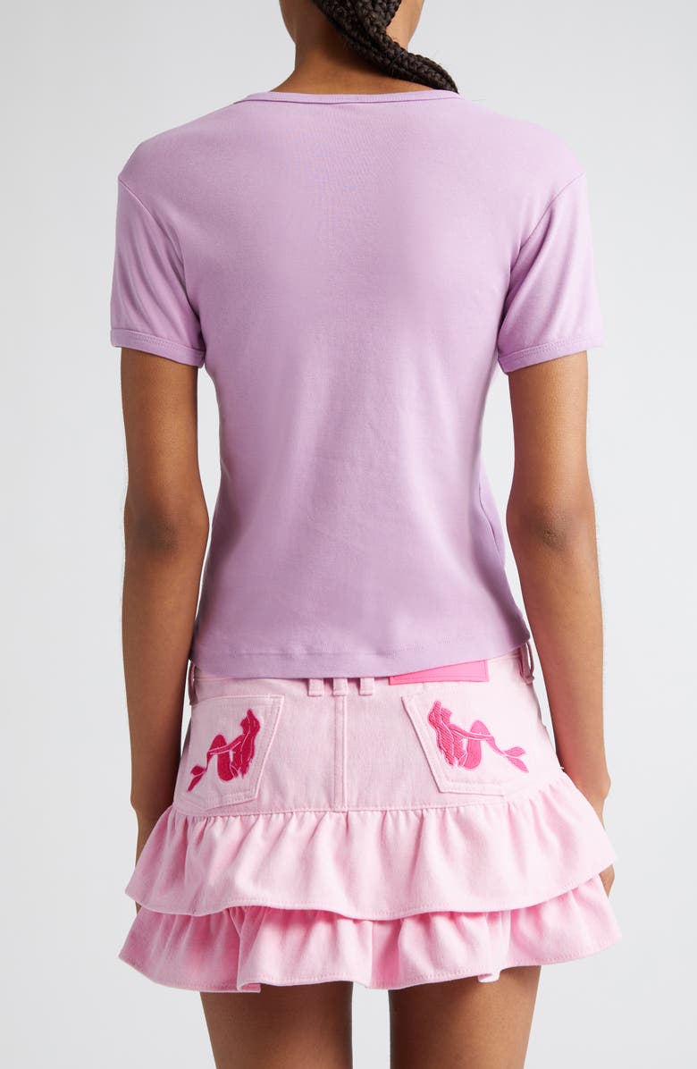 Marshall Columbia x Disney 'The Little Mermaid' Rhinestone Seashell Cotton Baby Tee, Alternate, color, Baby Pink