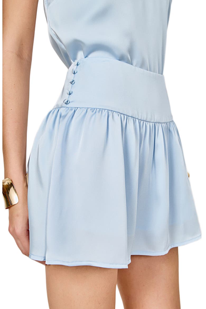 Low Rise Satin Miniskirt, Alternate, color, SKY BLUE