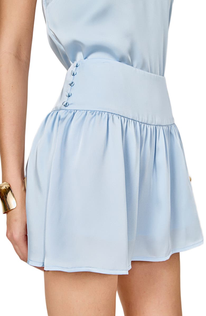 Endless Rose Low Rise Satin Miniskirt, Alternate, color, Sky Blue