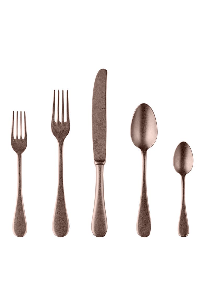 Distressed 5-Piece Place Setting, Main, color, ROSE GOLD