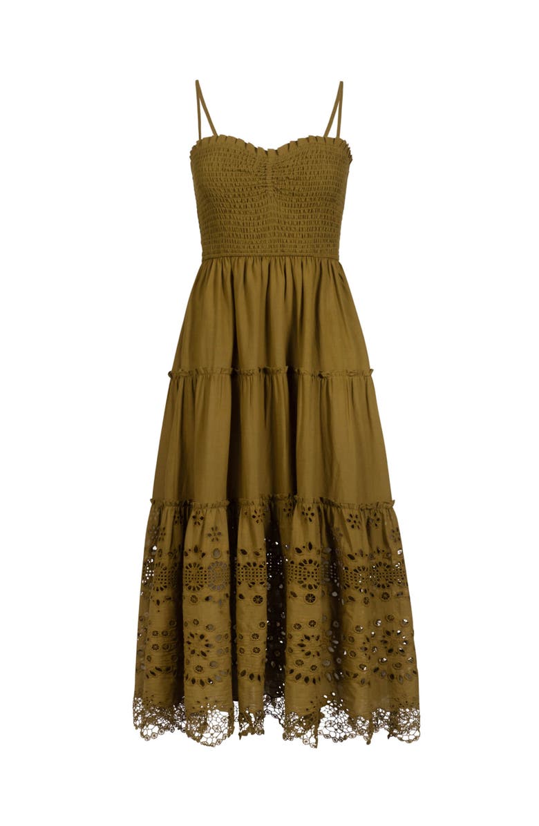 Change of Scenery Cecilia Smocked Tiered Maxi Dress, Alternate, color, Martini