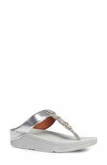 FitFlop Fino Crystal Embellished Thong Platform Sandal