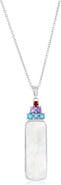SIMONA Mother-of-Pearl & Cubic Zirconia Pendant Necklace