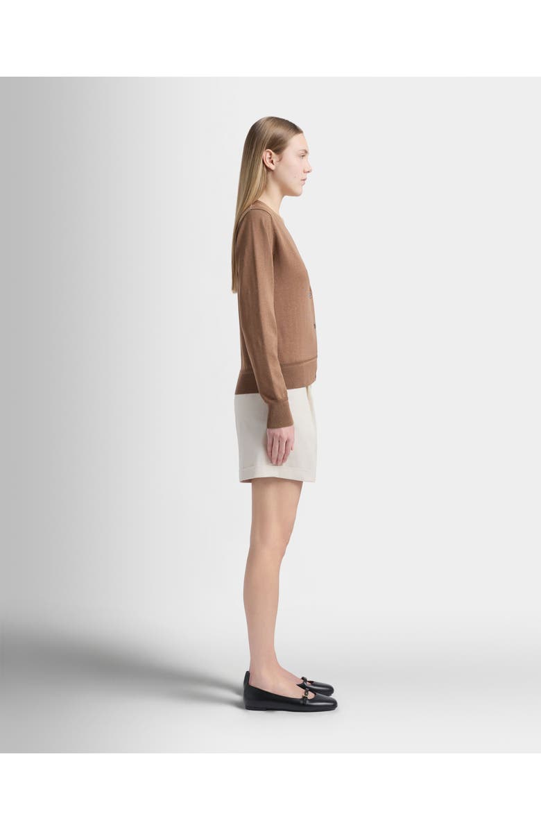 Bally Cardigan in Cotton and Silk, Alternate, color, Natural