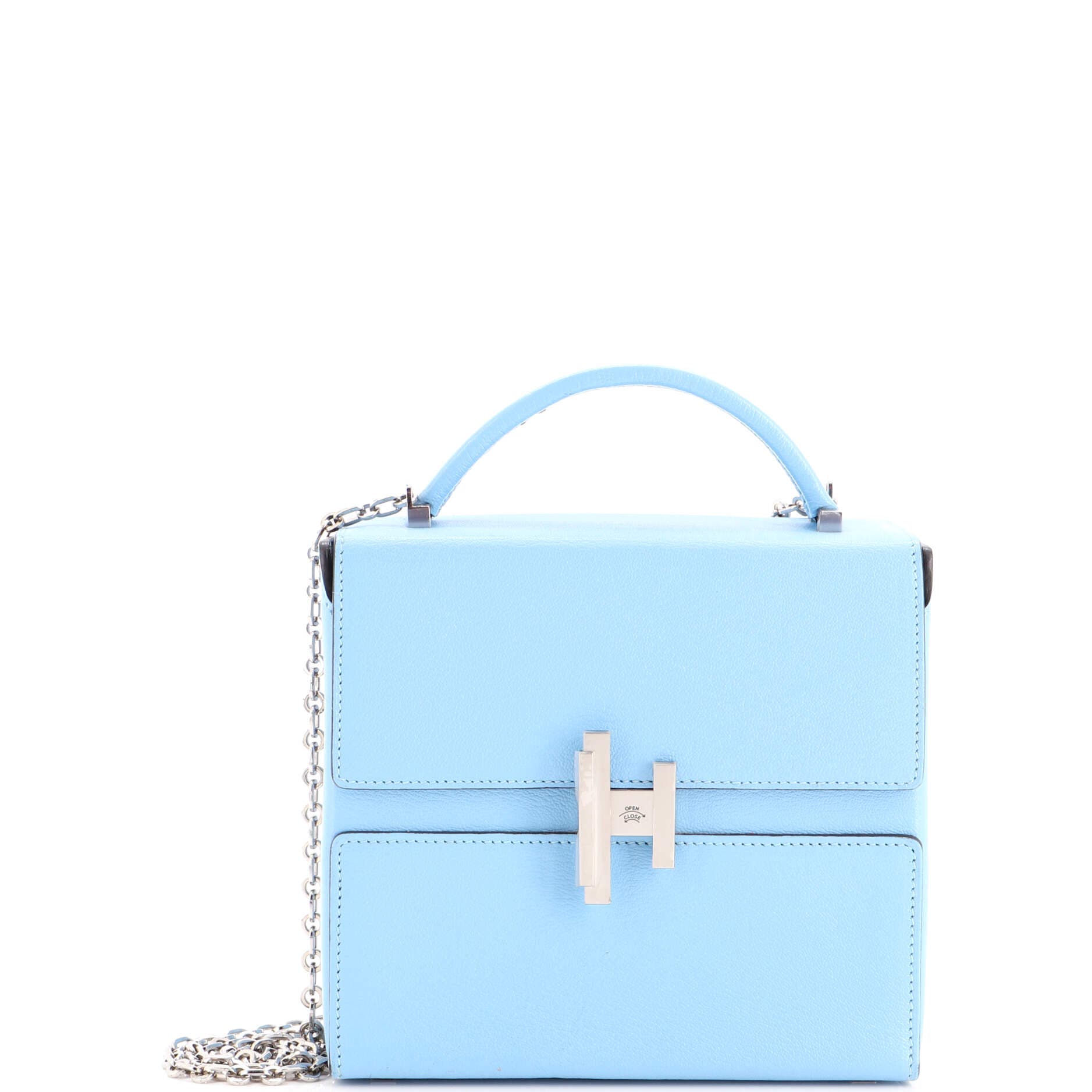 Cinhetic Top Handle Bag Chevre Mysore, Main, color, Blue