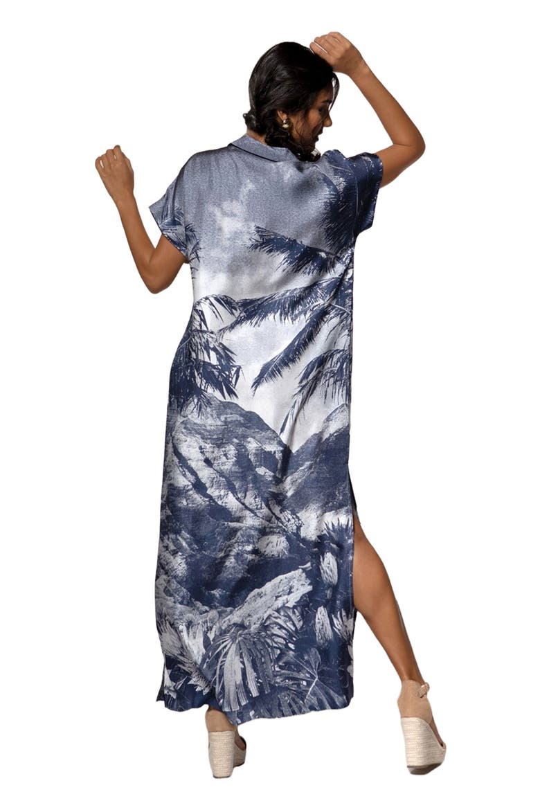Waimea Canyon Alana Caftan Dress, Alternate, color, Navy