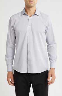 DYLAN PARK Slim Fit Performance Stretch Button-Down Shirt