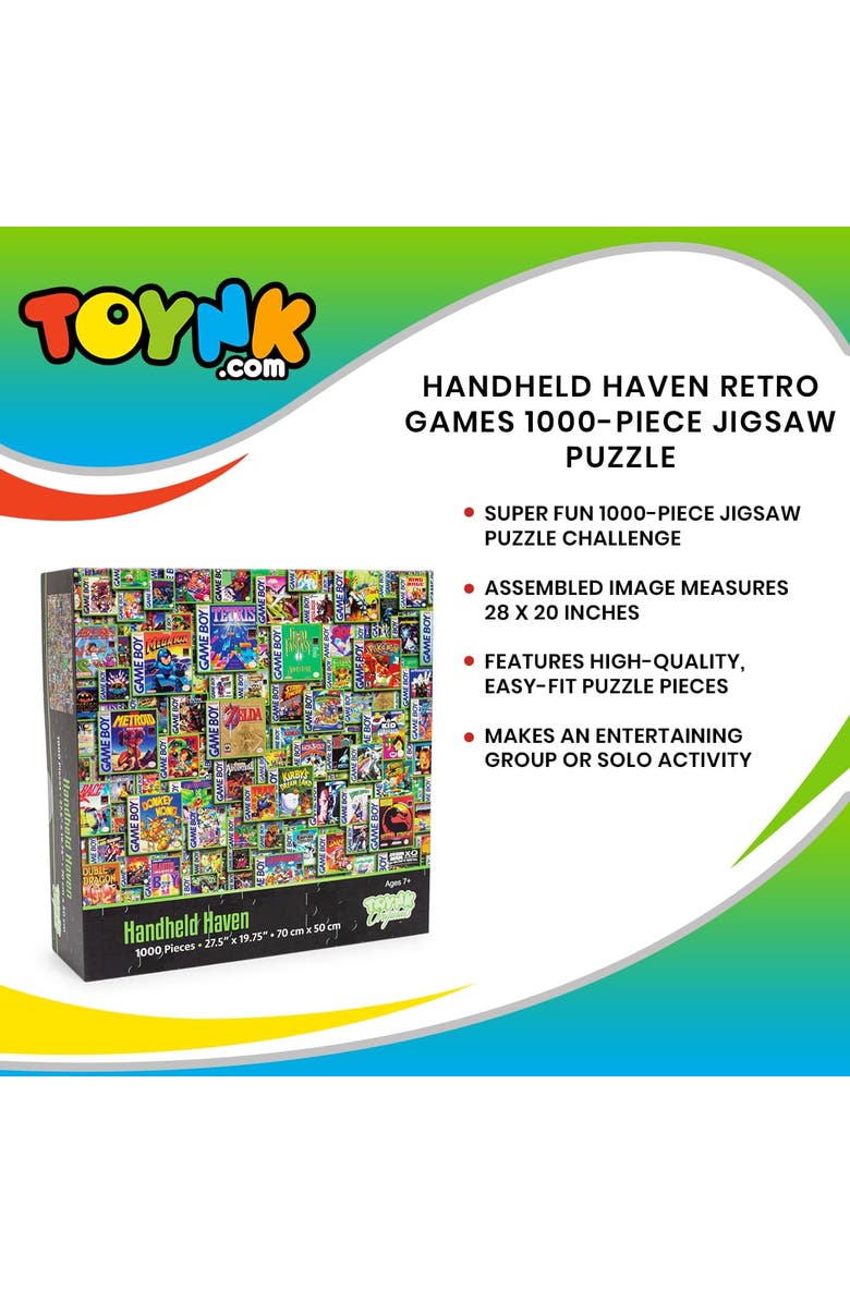 Toynk Handheld Haven Retro Games 1000-Piece Jigsaw Puzzle, Alternate, color, Multi-Color