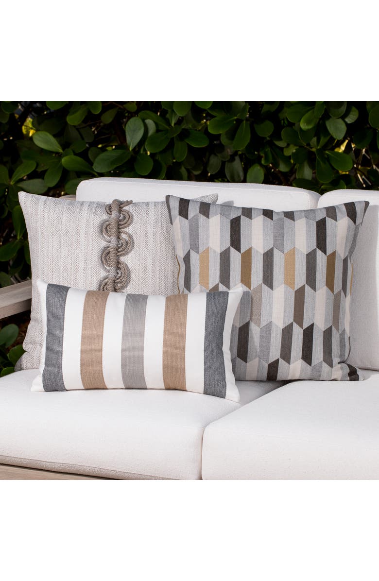 Elaine Smith Dune Stripe Indoor & Outdoor Woven Accent Pillow, Alternate, color, Multi