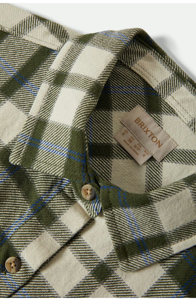 Brixton Bowery Plaid Cotton Overshirt, Alternate, color,